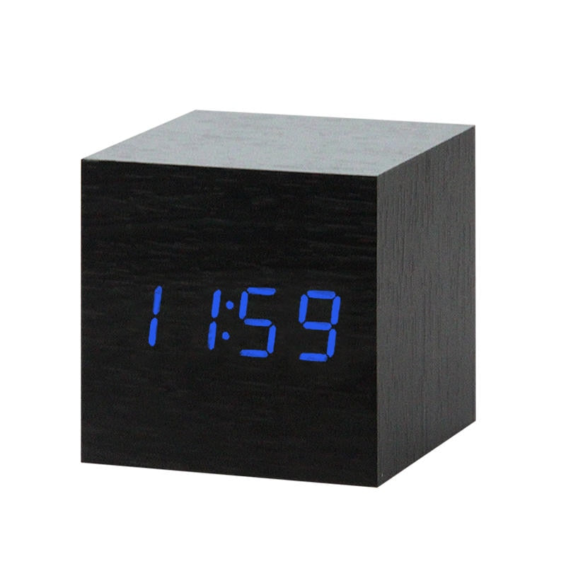 LED Wooden Alarm Clock