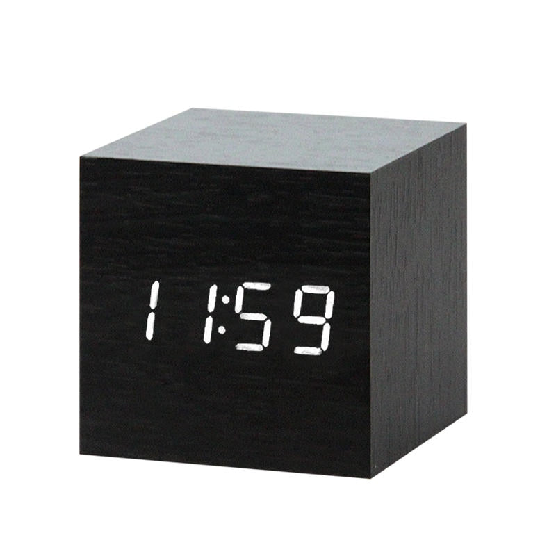 LED Wooden Alarm Clock