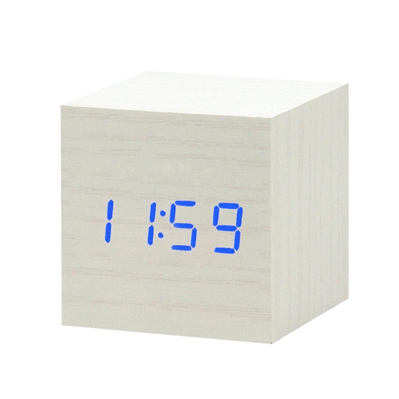 LED Wooden Alarm Clock