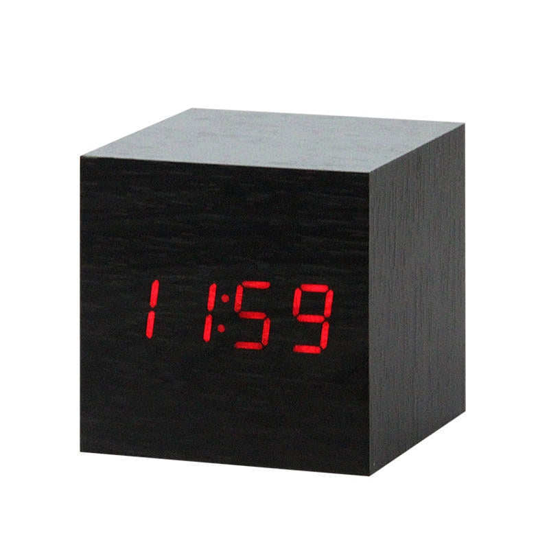 LED Wooden Alarm Clock